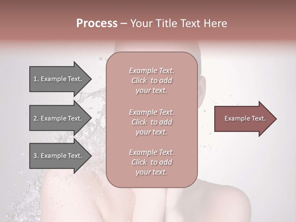 Colored Backgound Wet Horizontal PowerPoint Template