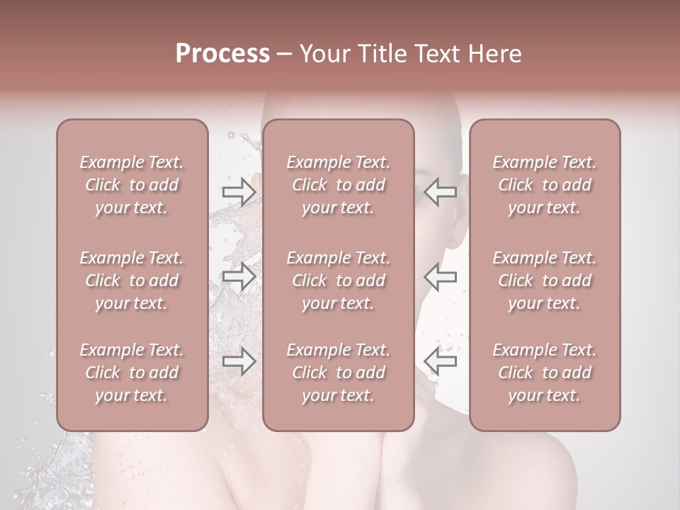 Colored Backgound Wet Horizontal PowerPoint Template