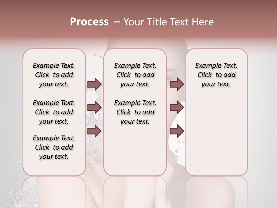 Colored Backgound Wet Horizontal PowerPoint Template