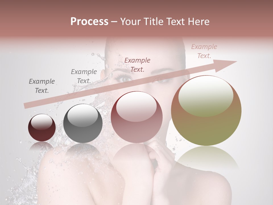 Colored Backgound Wet Horizontal PowerPoint Template