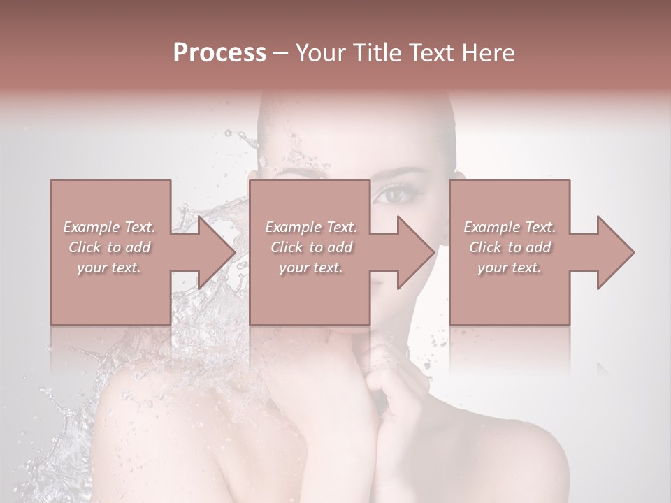 Colored Backgound Wet Horizontal PowerPoint Template