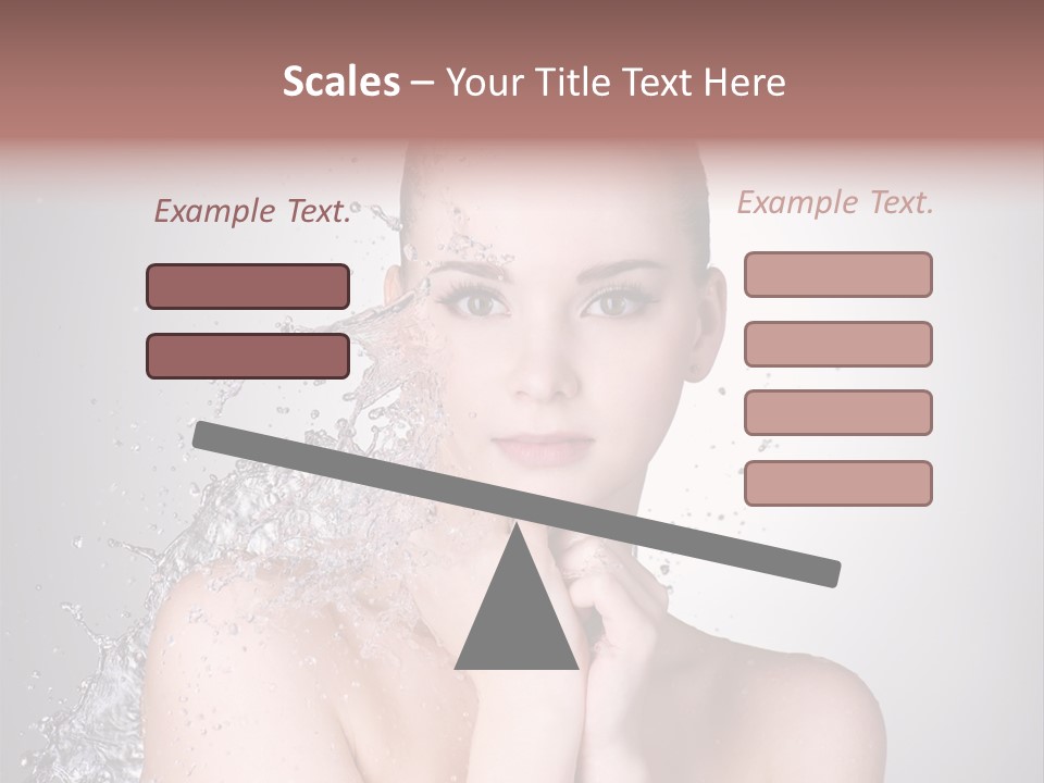 Colored Backgound Wet Horizontal PowerPoint Template