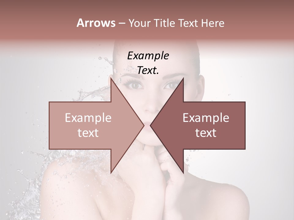 Colored Backgound Wet Horizontal PowerPoint Template