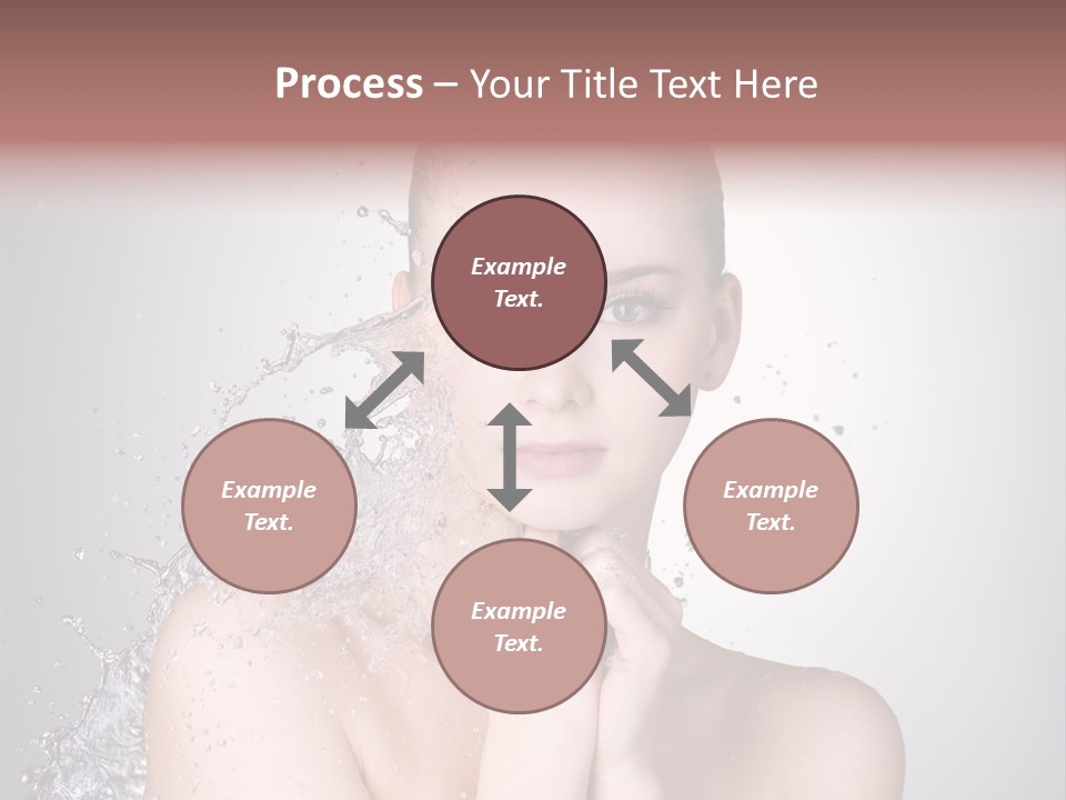 Colored Backgound Wet Horizontal PowerPoint Template