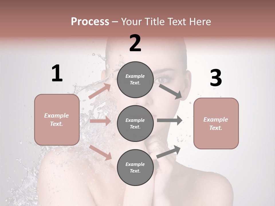 Colored Backgound Wet Horizontal PowerPoint Template