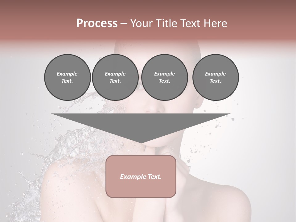 Colored Backgound Wet Horizontal PowerPoint Template