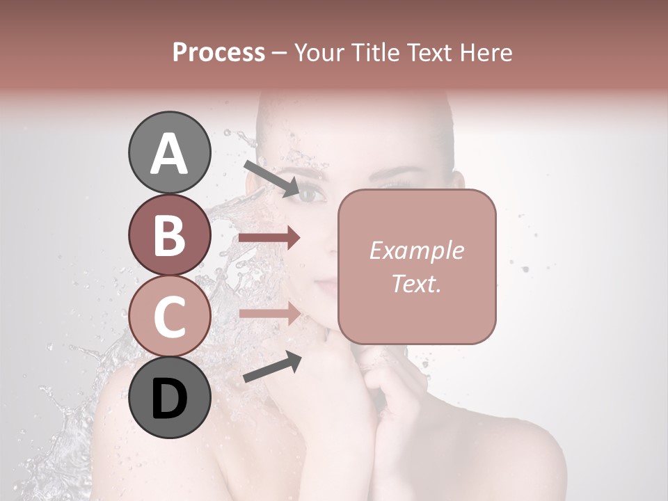 Colored Backgound Wet Horizontal PowerPoint Template