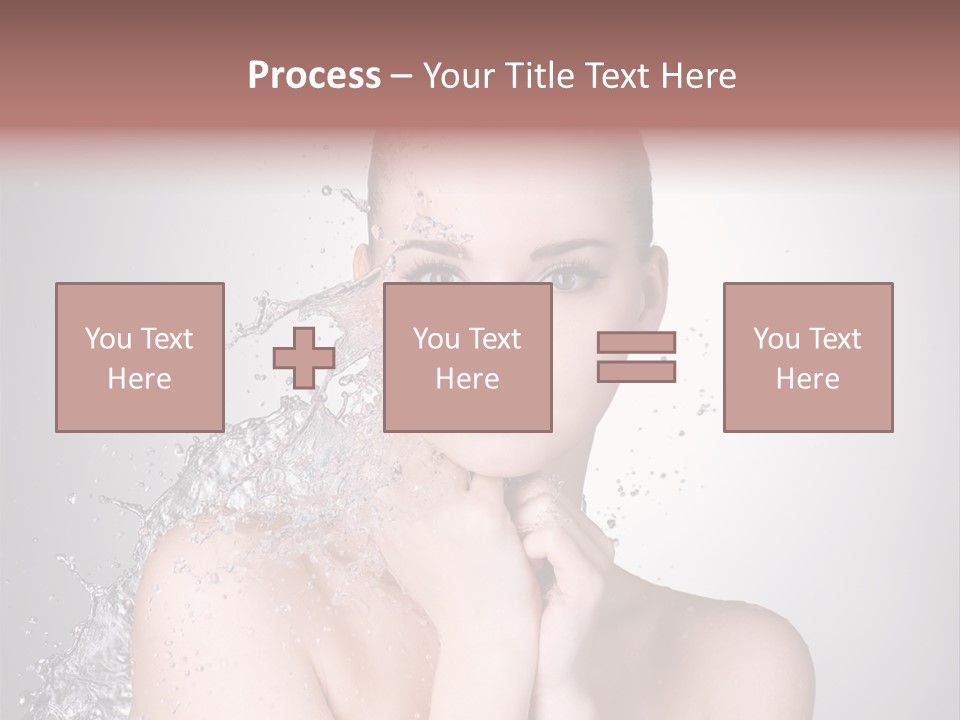 Colored Backgound Wet Horizontal PowerPoint Template