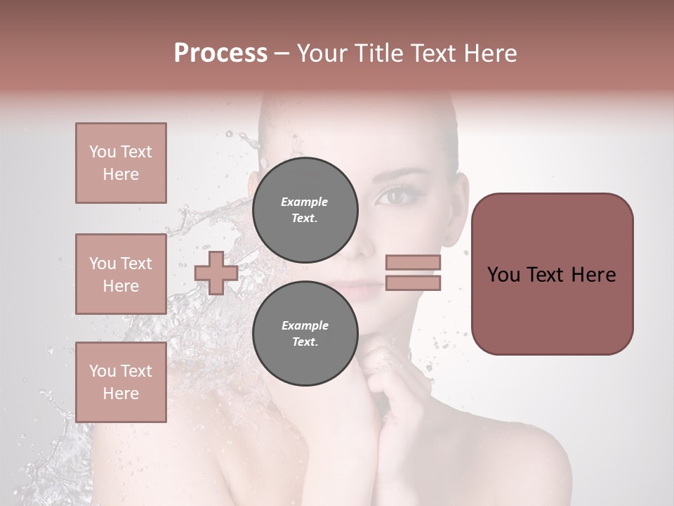 Colored Backgound Wet Horizontal PowerPoint Template