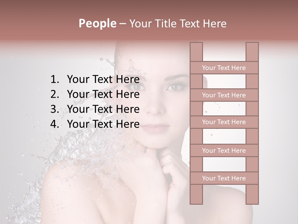 Colored Backgound Wet Horizontal PowerPoint Template
