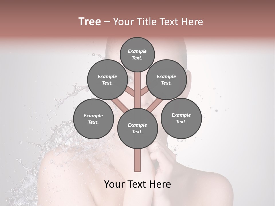 Colored Backgound Wet Horizontal PowerPoint Template