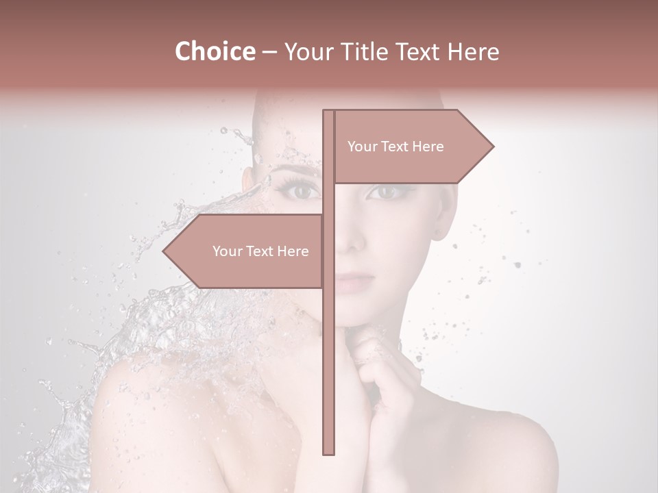 Colored Backgound Wet Horizontal PowerPoint Template