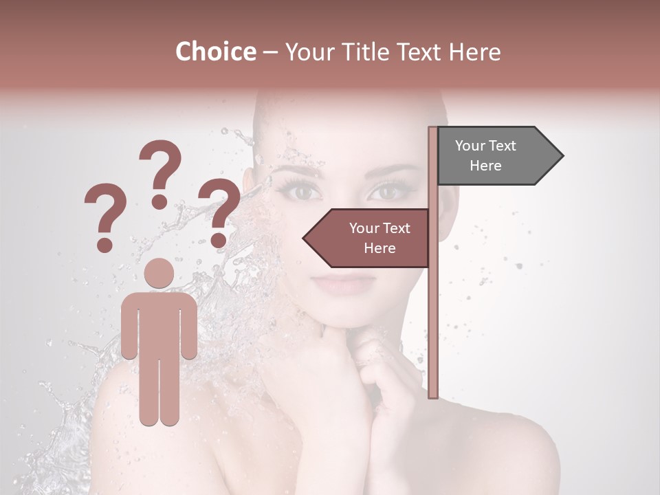 Colored Backgound Wet Horizontal PowerPoint Template