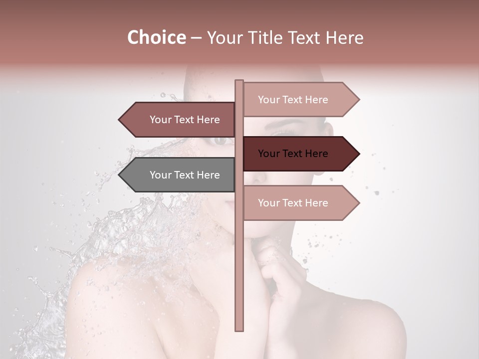 Colored Backgound Wet Horizontal PowerPoint Template