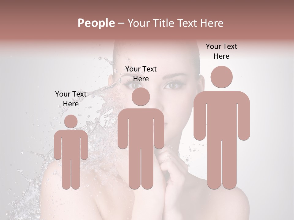 Colored Backgound Wet Horizontal PowerPoint Template