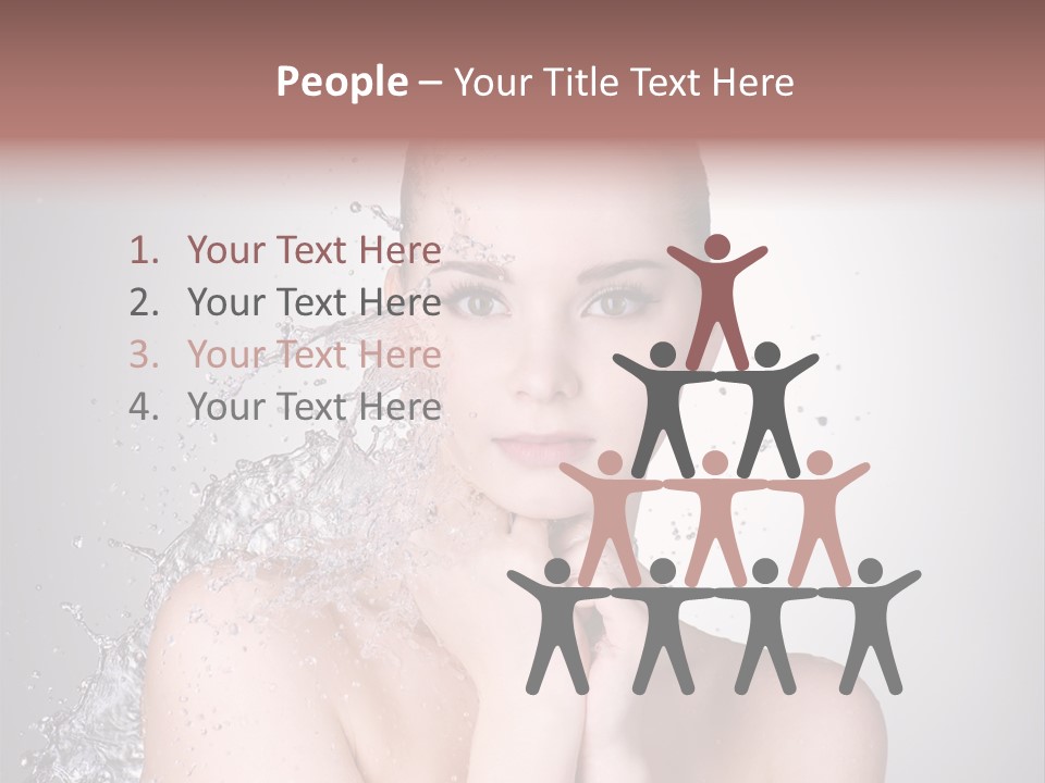 Colored Backgound Wet Horizontal PowerPoint Template