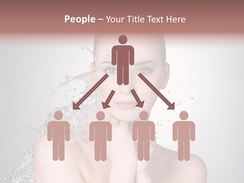 Colored Backgound Wet Horizontal PowerPoint Template