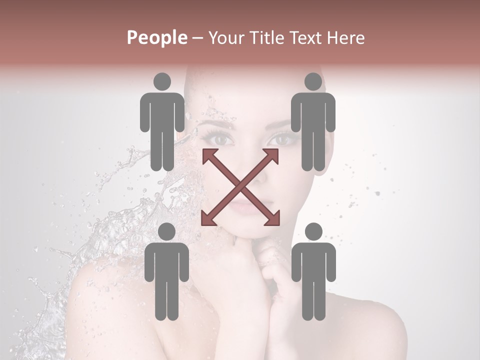 Colored Backgound Wet Horizontal PowerPoint Template