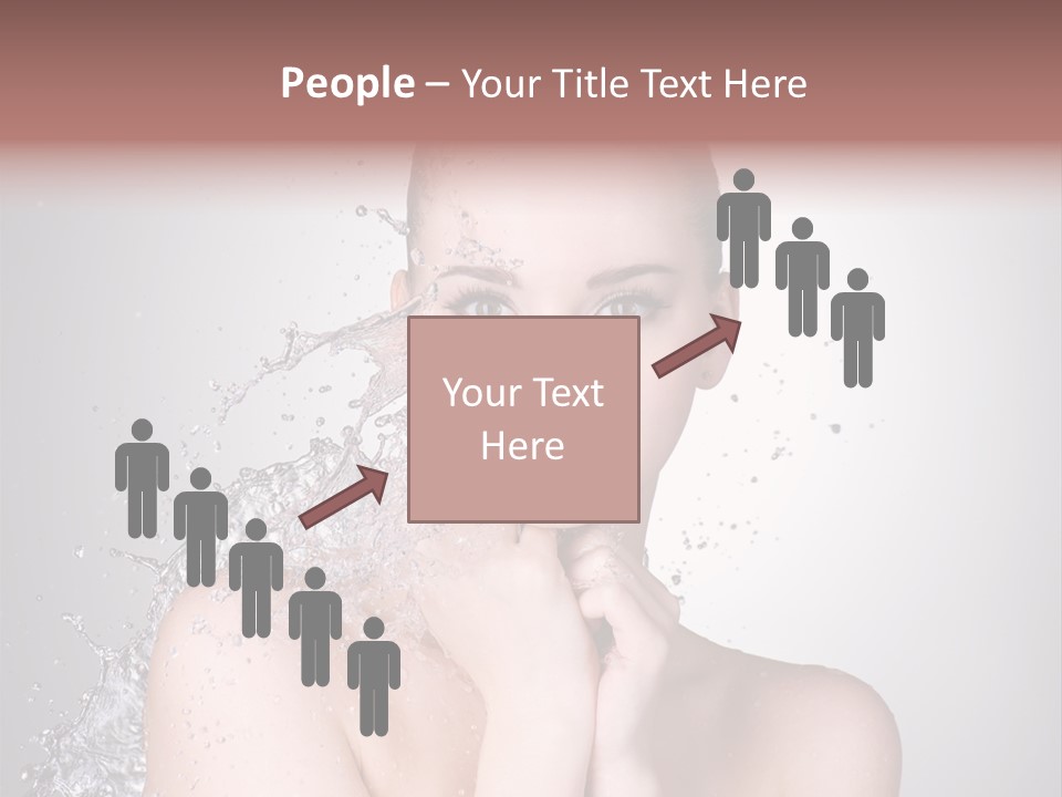 Colored Backgound Wet Horizontal PowerPoint Template