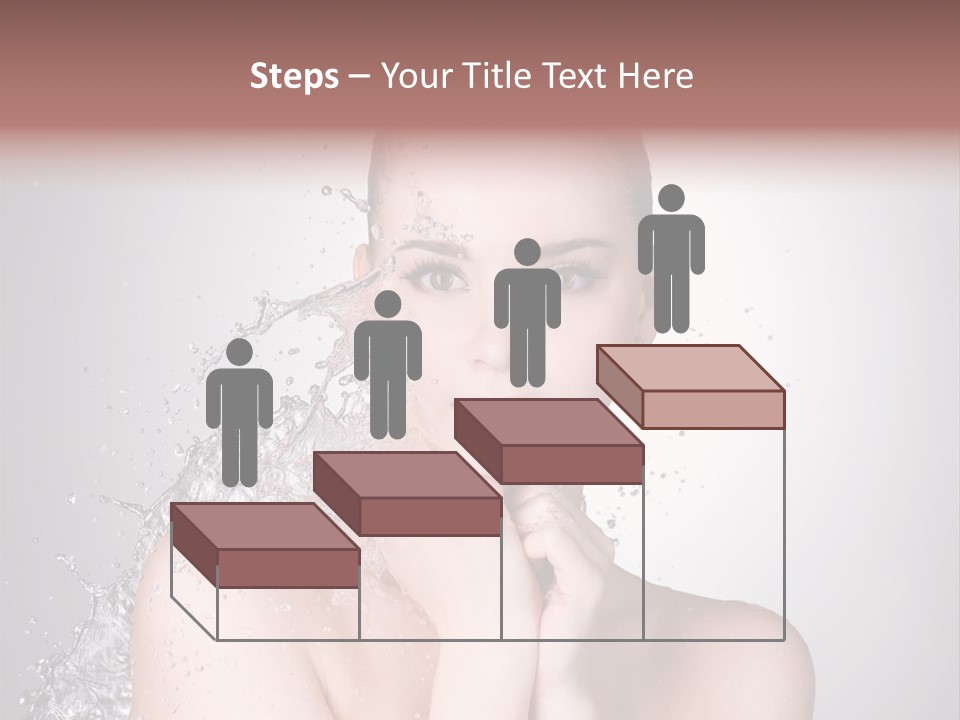 Colored Backgound Wet Horizontal PowerPoint Template