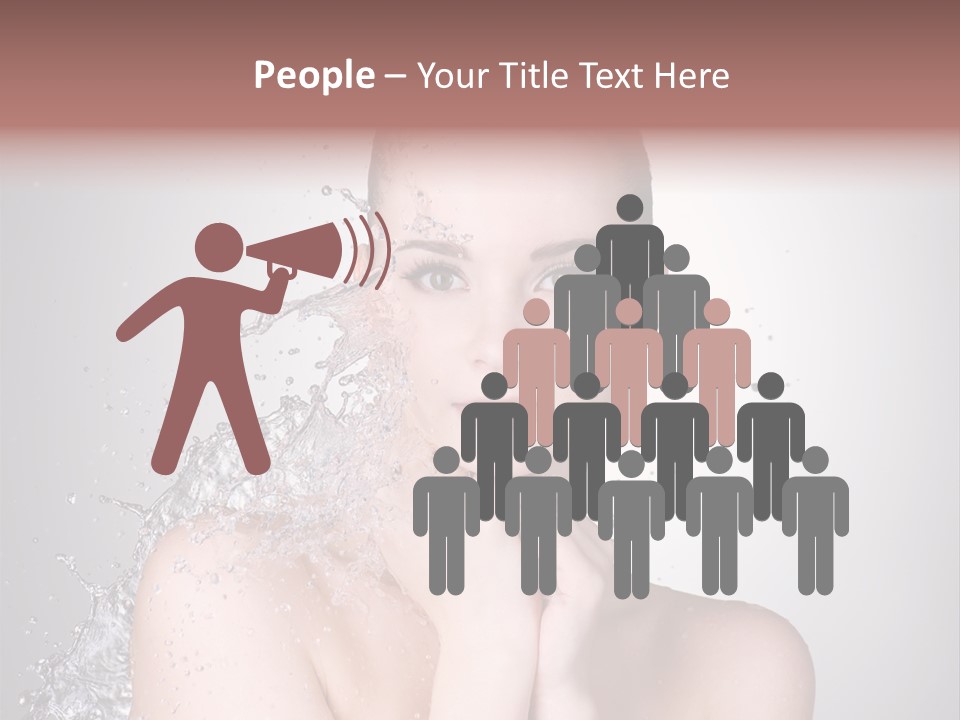 Colored Backgound Wet Horizontal PowerPoint Template