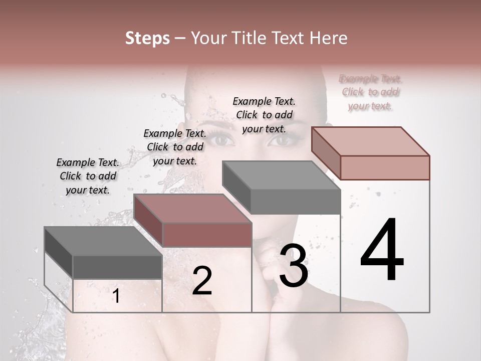 Colored Backgound Wet Horizontal PowerPoint Template