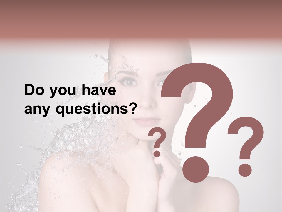 Colored Backgound Wet Horizontal PowerPoint Template