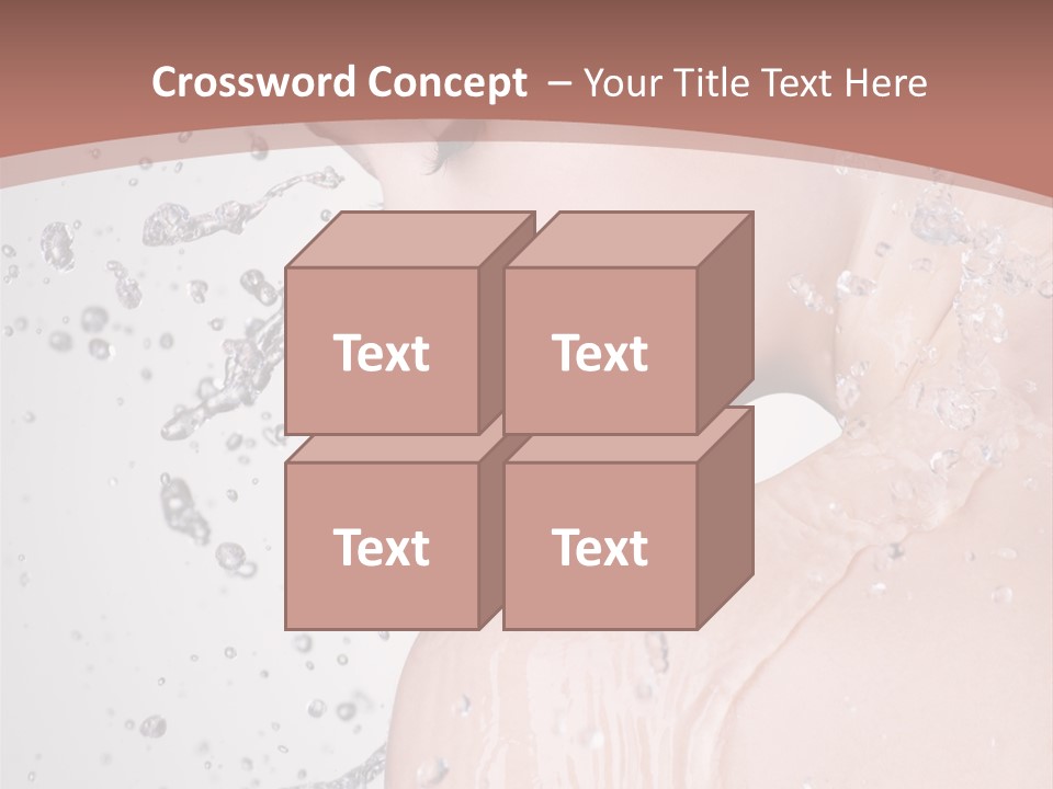 Portrait Beautiful Wet PowerPoint Template