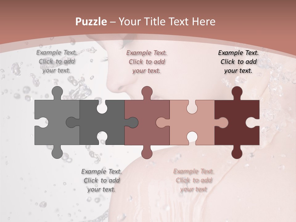 Portrait Beautiful Wet PowerPoint Template