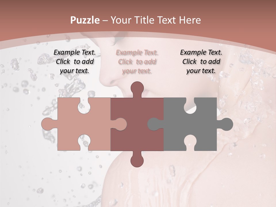 Portrait Beautiful Wet PowerPoint Template