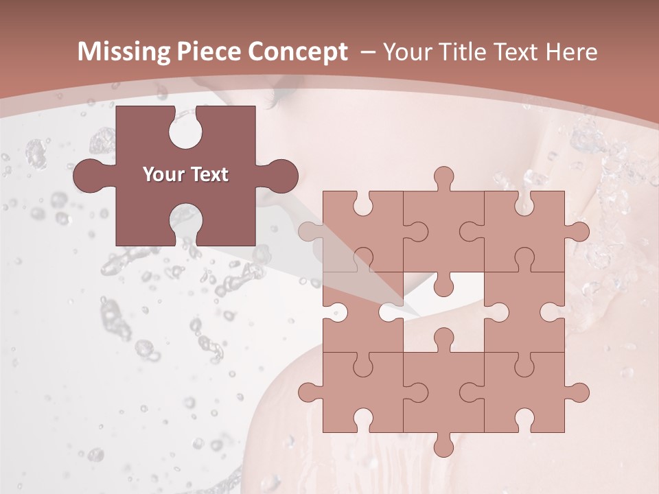 Portrait Beautiful Wet PowerPoint Template