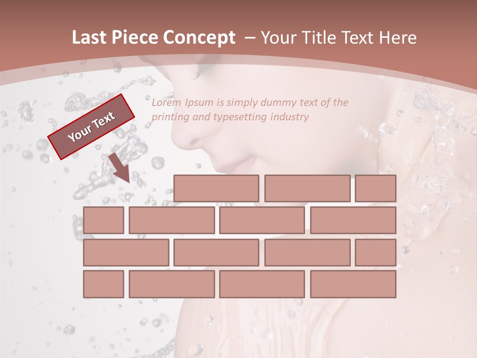 Portrait Beautiful Wet PowerPoint Template