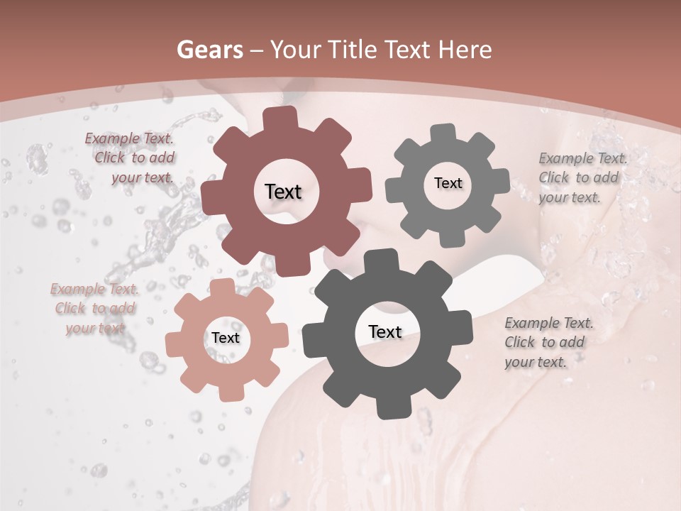 Portrait Beautiful Wet PowerPoint Template