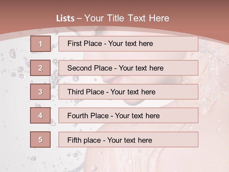 Portrait Beautiful Wet PowerPoint Template