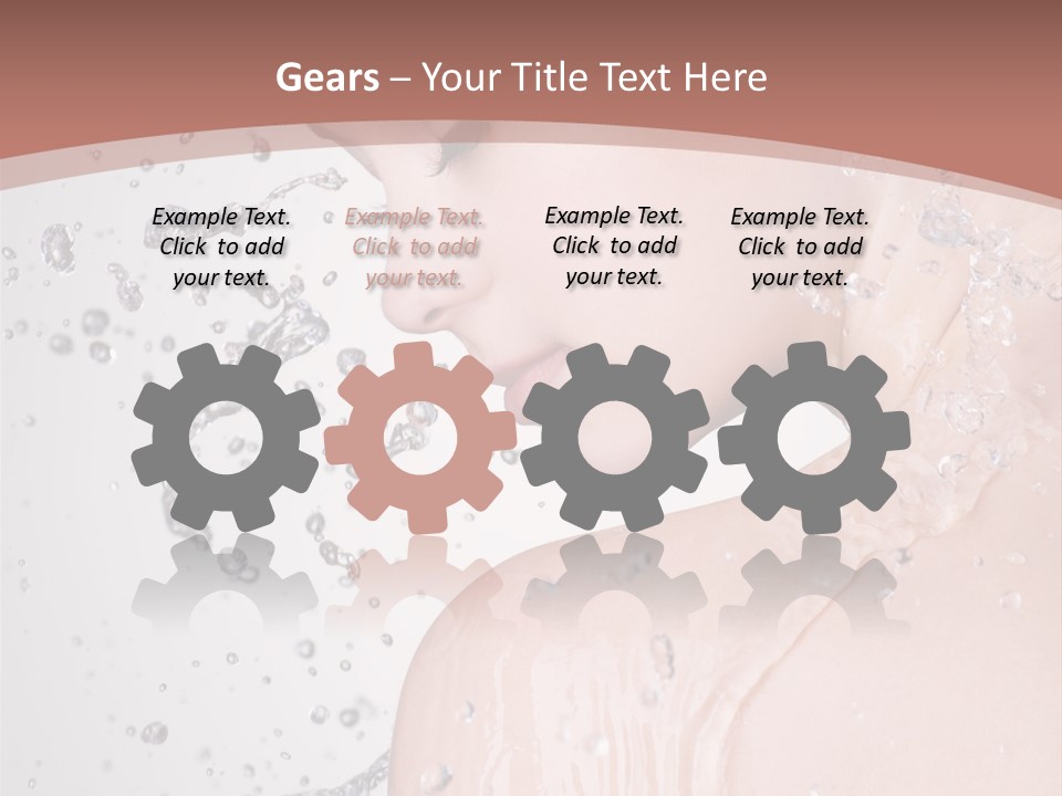 Portrait Beautiful Wet PowerPoint Template