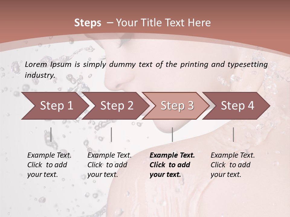 Portrait Beautiful Wet PowerPoint Template