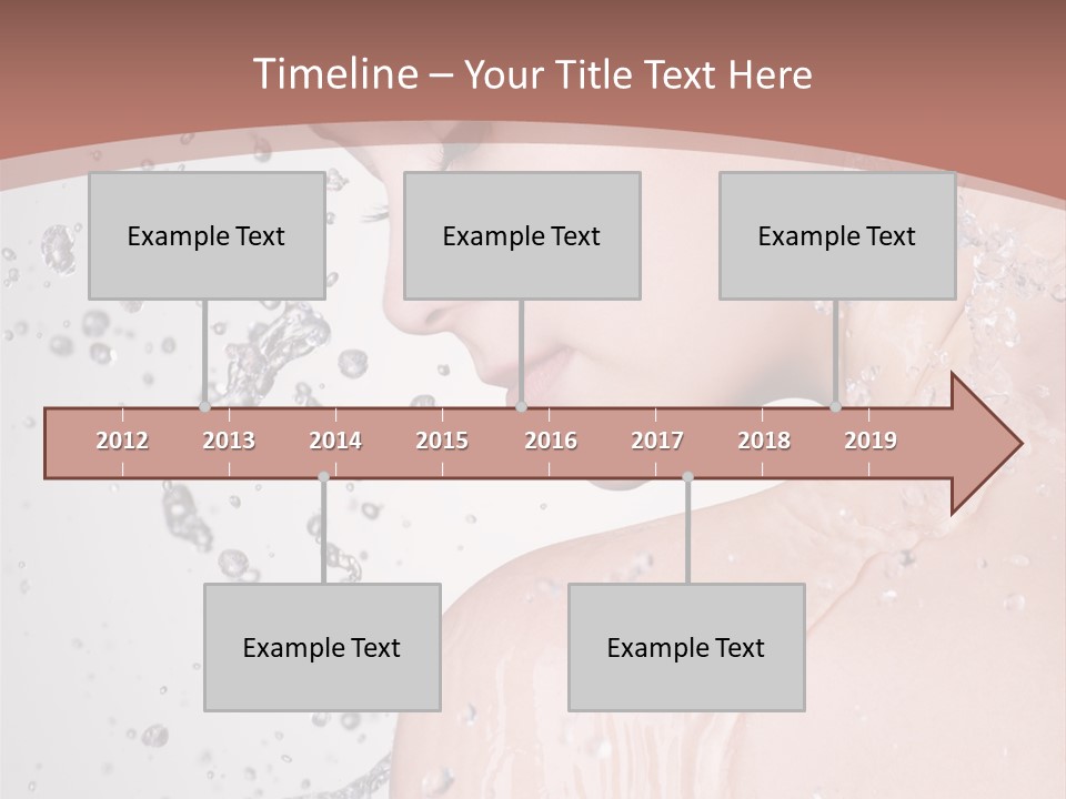 Portrait Beautiful Wet PowerPoint Template
