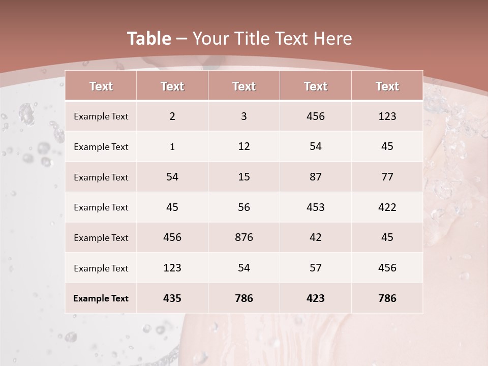 Portrait Beautiful Wet PowerPoint Template