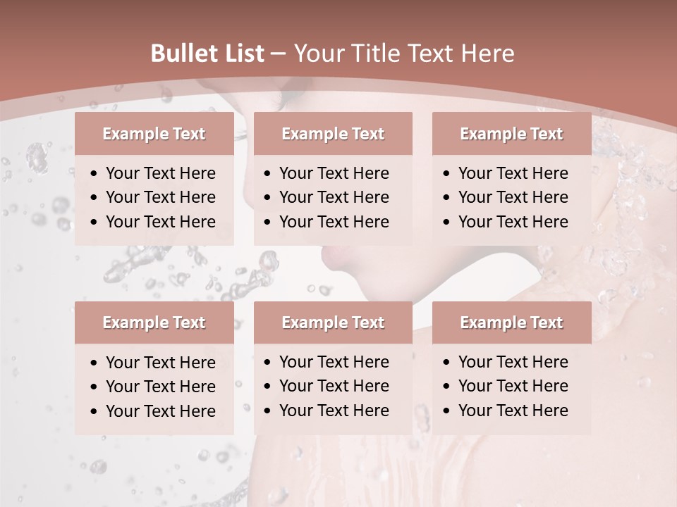 Portrait Beautiful Wet PowerPoint Template