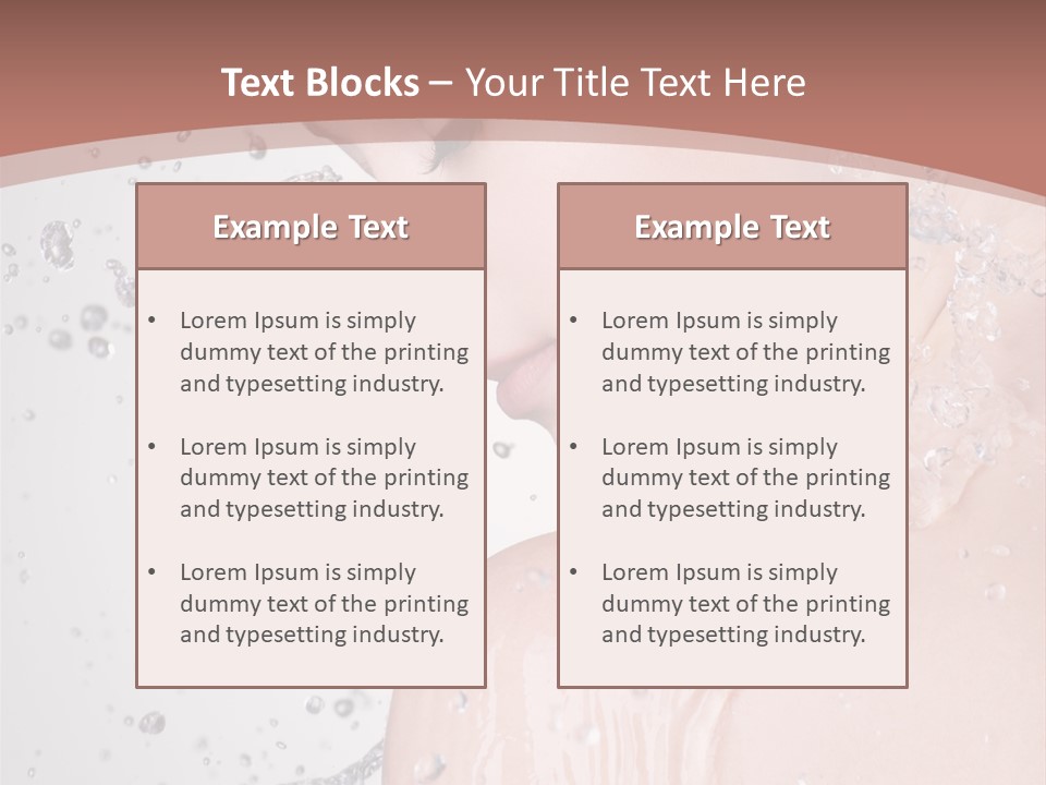 Portrait Beautiful Wet PowerPoint Template