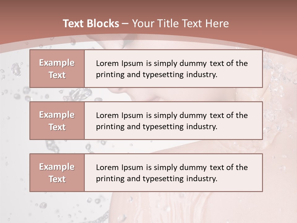 Portrait Beautiful Wet PowerPoint Template