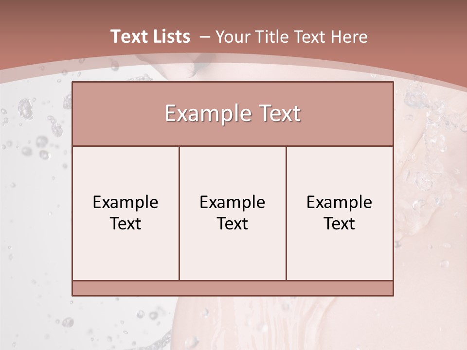 Portrait Beautiful Wet PowerPoint Template