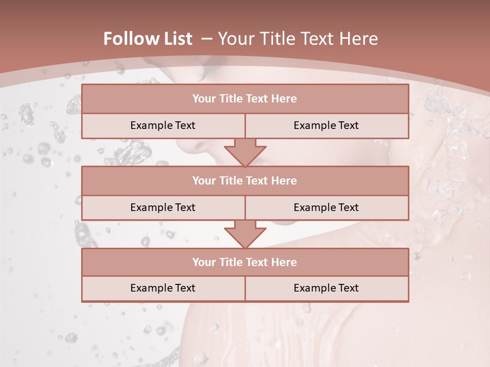Portrait Beautiful Wet PowerPoint Template