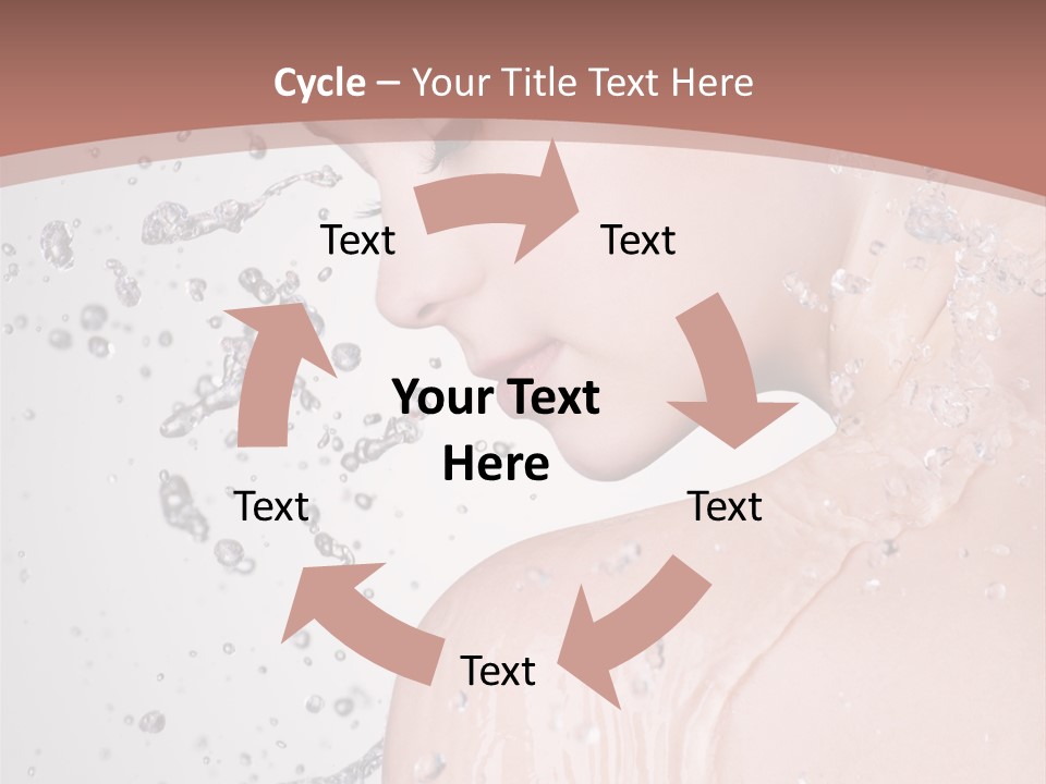 Portrait Beautiful Wet PowerPoint Template