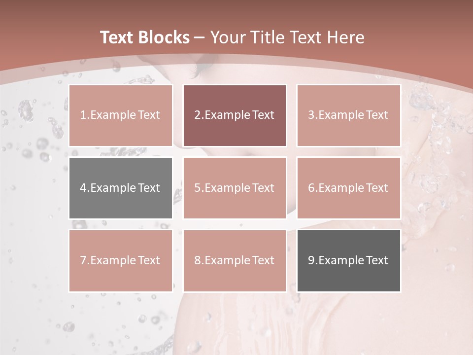 Portrait Beautiful Wet PowerPoint Template