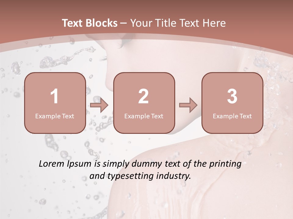 Portrait Beautiful Wet PowerPoint Template