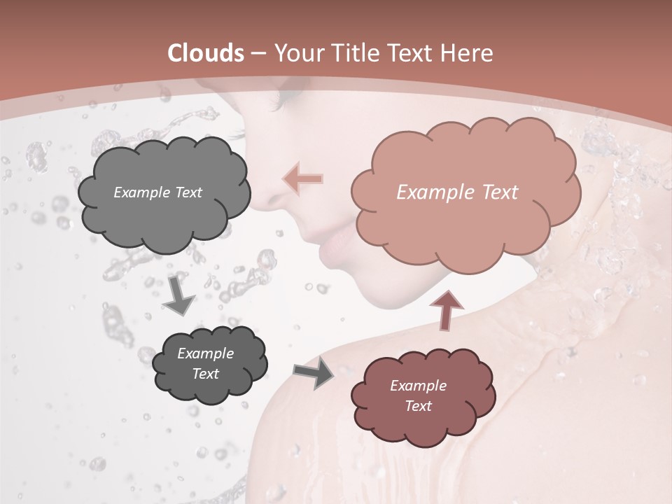 Portrait Beautiful Wet PowerPoint Template
