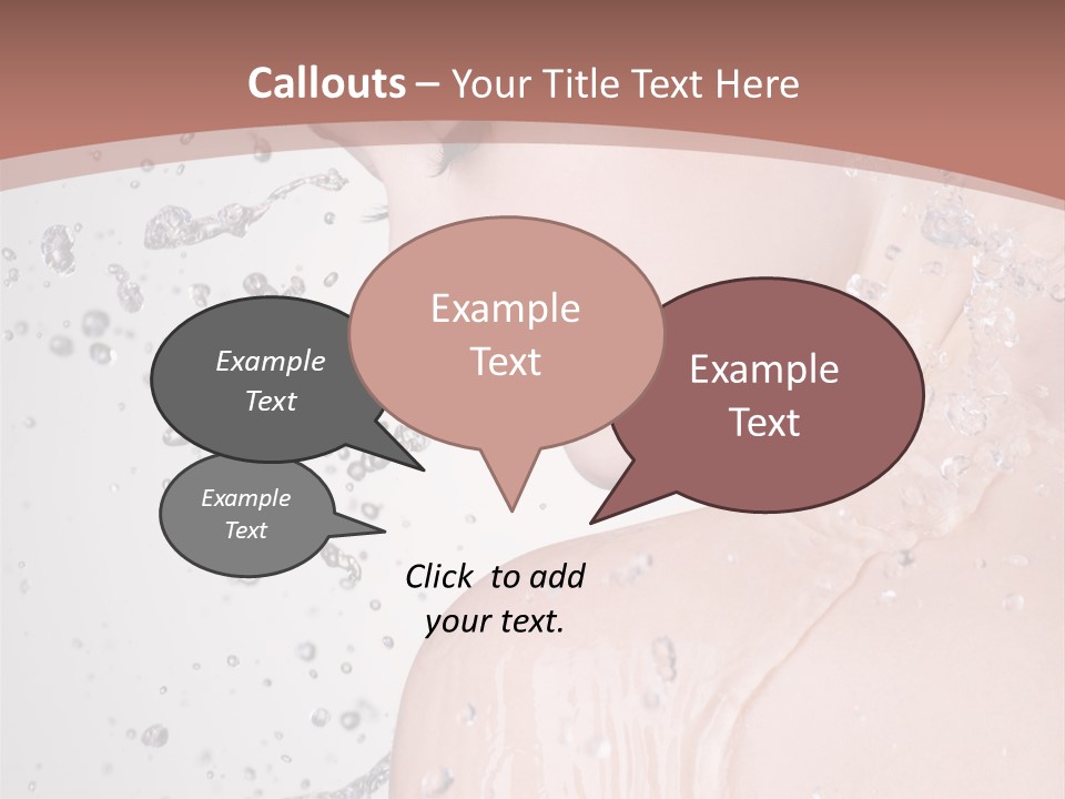 Portrait Beautiful Wet PowerPoint Template