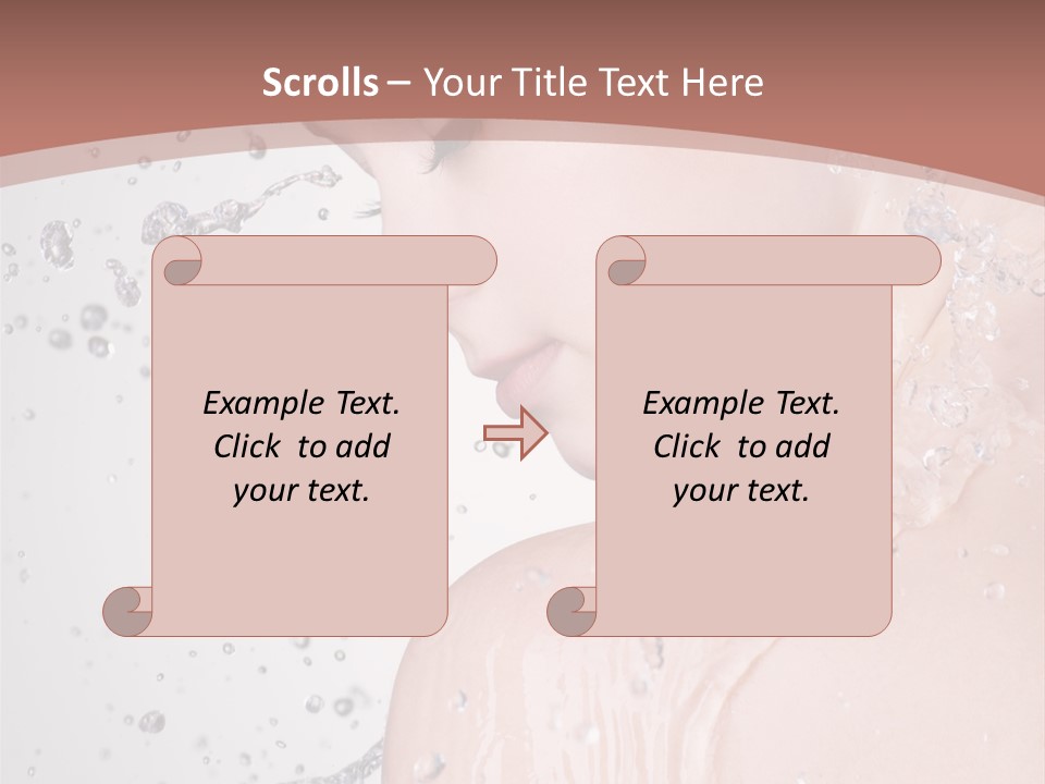 Portrait Beautiful Wet PowerPoint Template