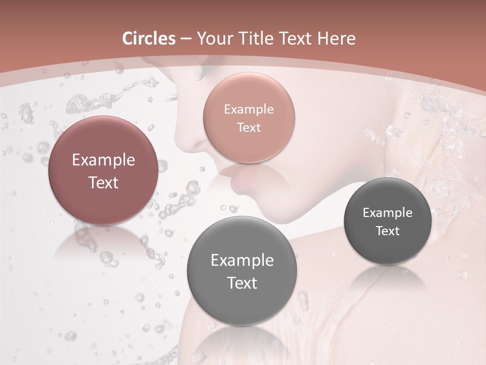 Portrait Beautiful Wet PowerPoint Template